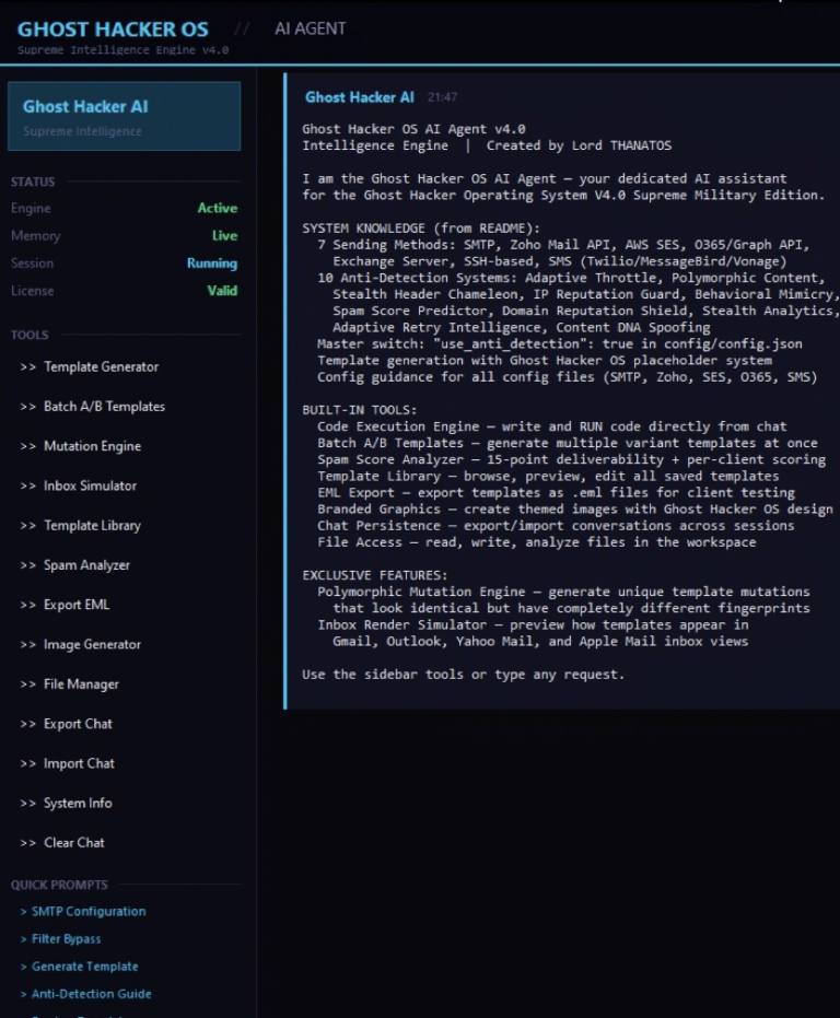 Computer Hackter Ghost Ghost Hacker OS - DarkTower